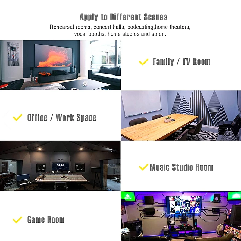 12 Pcs Black Acoustic Foam Panels,Studio Wedge Tiles,Sound Panels Wedges Soundproof Sound Insulation Absorbing,30X30X5cm
12 Pcs Black Acoustic Foam Panels,Studio Wedge Tiles,Sound Panels Wedges Soundproof Sound Insulation Absorbing,30X30X5cm