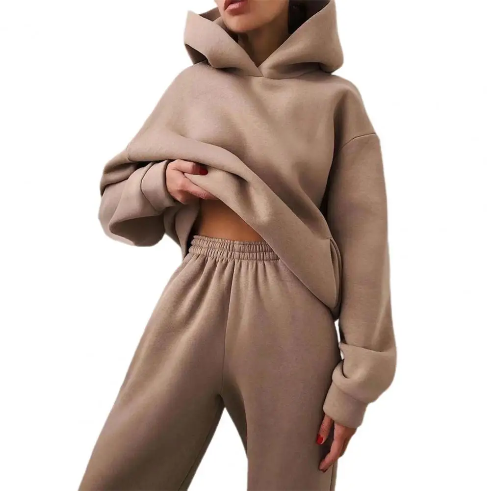Women's tracksuit Hoodie Suit Elastic Waist Ankle Banded Warm Solid Hoodie Sweatshirts Long Pants Sets спортивный костюм женск
Women's tracksuit Hoodie Suit Elastic Waist Ankle Banded Warm Solid Hoodie Sweatshirts Long Pants Sets спортивный костюм женск