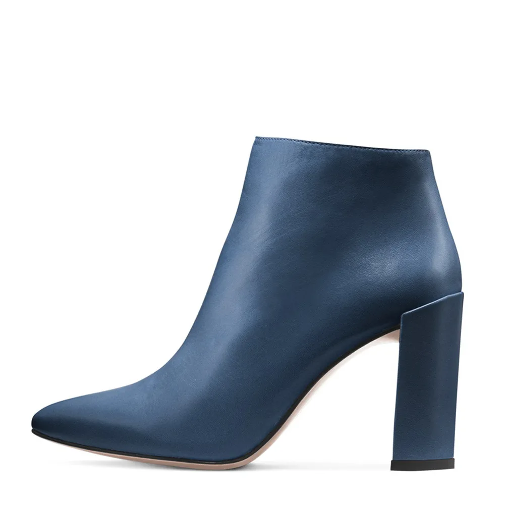 Women's Beige Blue Black Pu Pointed Toe Short Boots Female Square High Heel Large Size Side Zipper Ankle Boots
Women's Beige Blue Black Pu Pointed Toe Short Boots Female Square High Heel Large Size Side Zipper Ankle Boots