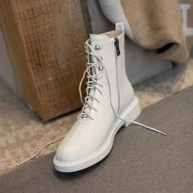 High-quality Leather Women Boots Hot Round Toe Ankle Boots for Women Spring/Autumn Back Zipper Shoes Woman Handmade Size 34-43
High-quality Leather Women Boots Hot Round Toe Ankle Boots for Women Spring/Autumn Back Zipper Shoes Woman Handmade Size 34-43