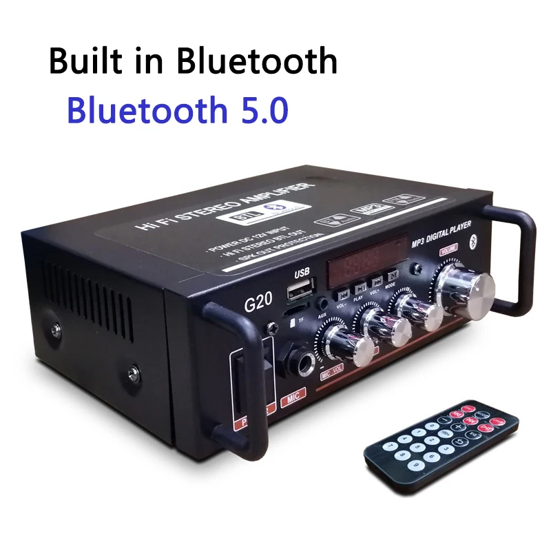 110V / 220V Amplifier with Bluetooth 5.0, Hi-Fi Subwoofer, Remote Control Home Theater Sound System
110V / 220V Amplifier with Bluetooth 5.0, Hi-Fi Subwoofer, Remote Control Home Theater Sound System