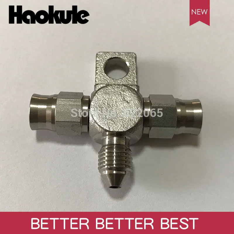 Тройник Haokule из нержавеющей стали 3Way 3AN/AN3 с креплением Tab/AN 3 3/8 24UNF резьба PTFE