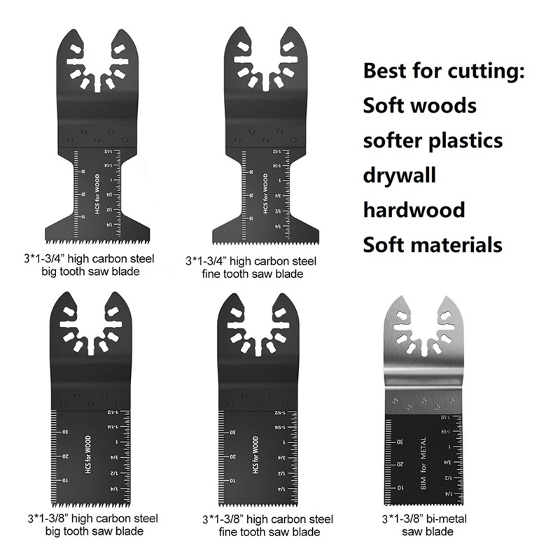 60Pcs High Carbon Steel Saw Blade and Oscillating Saw Blades Cutter Wood Oscillating Multi Tool,Quick Release Multi Tool
60Pcs High Carbon Steel Saw Blade and Oscillating Saw Blades Cutter Wood Oscillating Multi Tool,Quick Release Multi Tool
