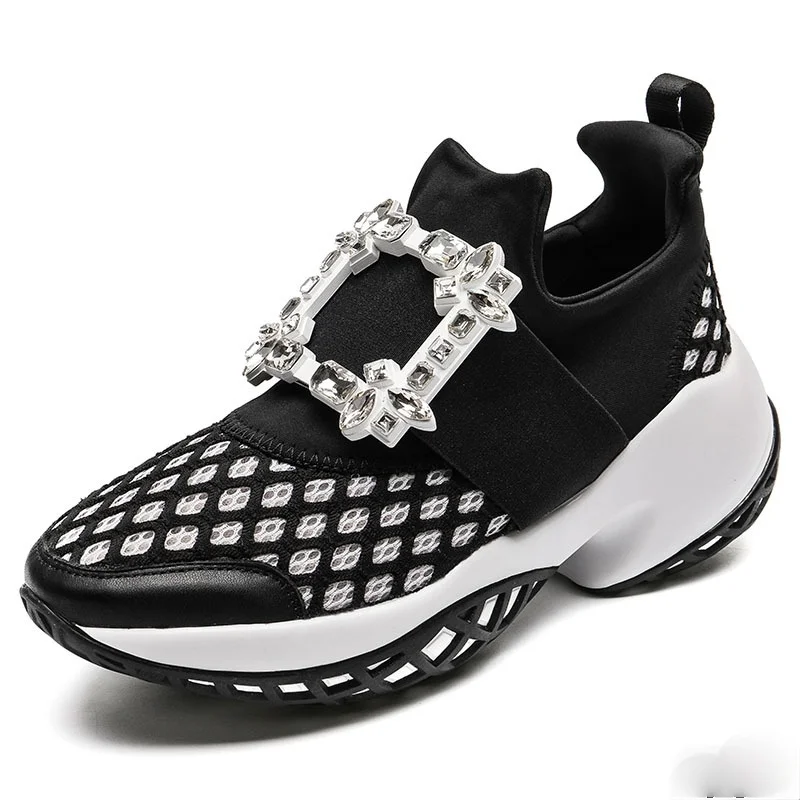2021 Platform Sneakers Crystal Buckle Air Mesh Designer Trainers Thick Bottom Chunky Women's Sneakers Vulcanized Casual Shoes
2021 Platform Sneakers Crystal Buckle Air Mesh Designer Trainers Thick Bottom Chunky Women's Sneakers Vulcanized Casual Shoes