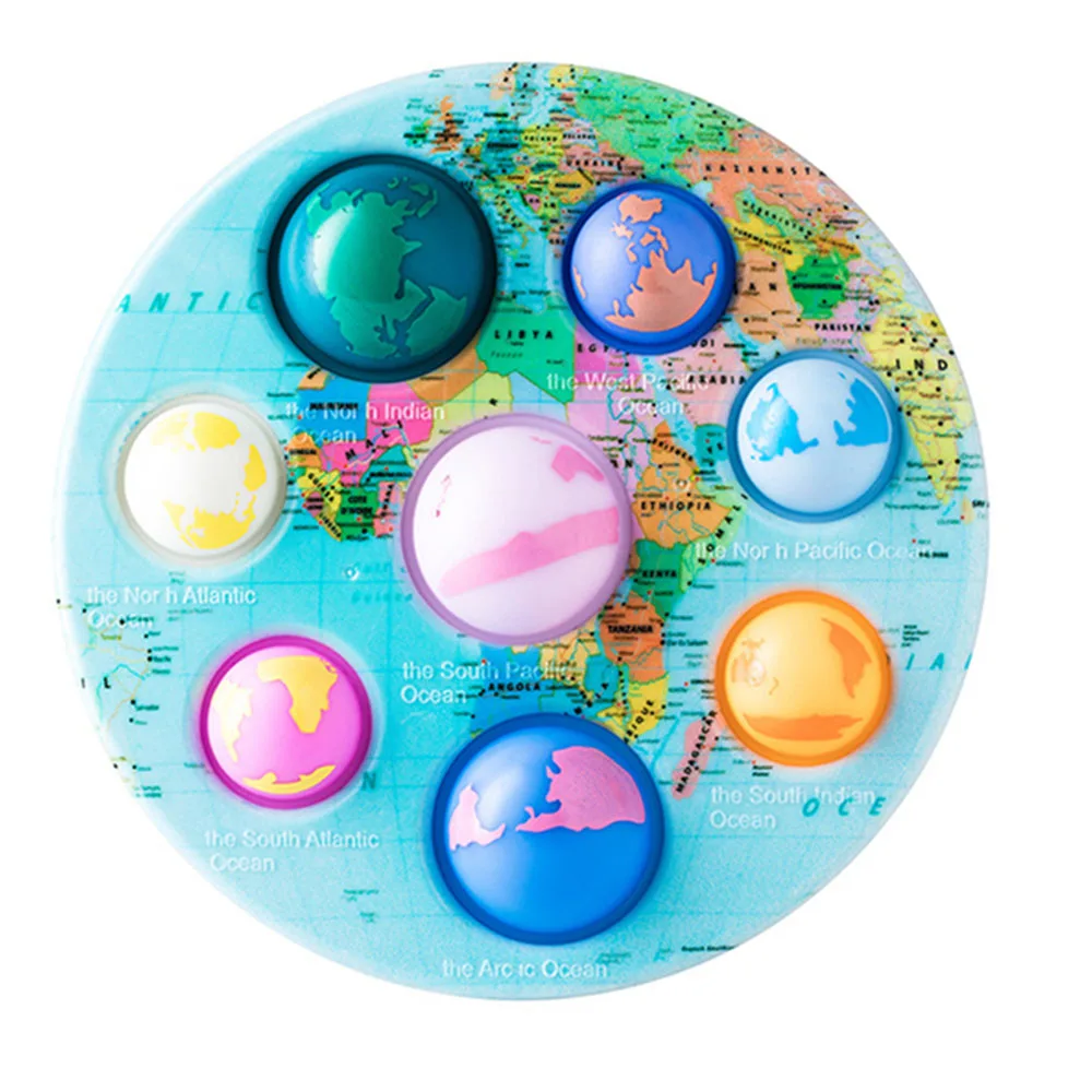 17cm Planet Fingers Press Bubbles Decompress Eight Planets Seven Continents Eight Oceans Solar System Squeeze Soft Fidget Toys
17cm Planet Fingers Press Bubbles Decompress Eight Planets Seven Continents Eight Oceans Solar System Squeeze Soft Fidget Toys
