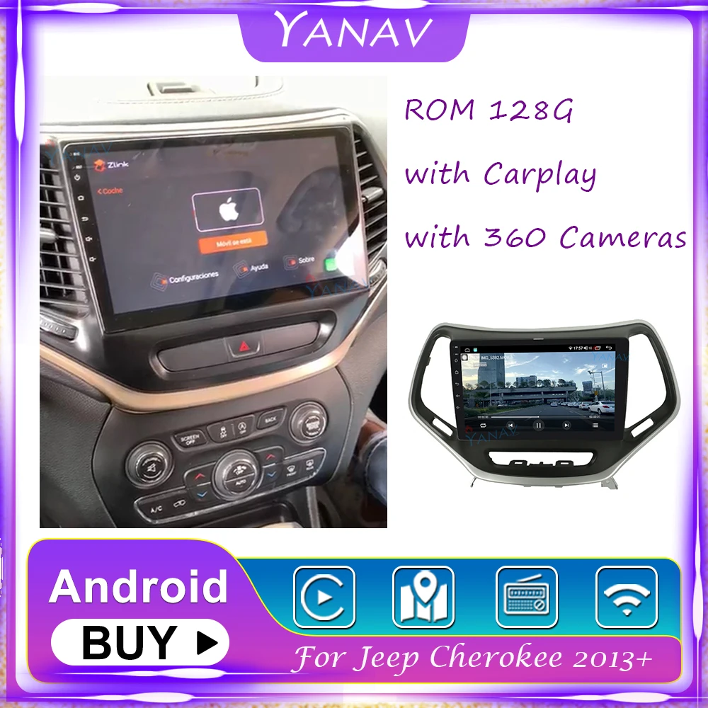 Автомагнитола 2DIN, Android, GPS-навигация для Jeep Cherokee 2013 + стереоприемник, аудио, видео, Мультимедийный MP3-плеер с 360 камерами
Автомагнитола 2DIN, Android, GPS-навигация для Jeep Cherokee 2013 + стереоприемник, аудио, видео, Мультимедийный MP3-плеер с 360 камерами