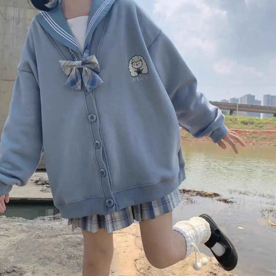 Cute Sheep & Cow Embroidery Sweet Girl Women's Loose Long Sleeve Jacket Winter Sweatshirt Fall Coat 2020 Dropshipping
Cute Sheep & Cow Embroidery Sweet Girl Women's Loose Long Sleeve Jacket Winter Sweatshirt Fall Coat 2020 Dropshipping
