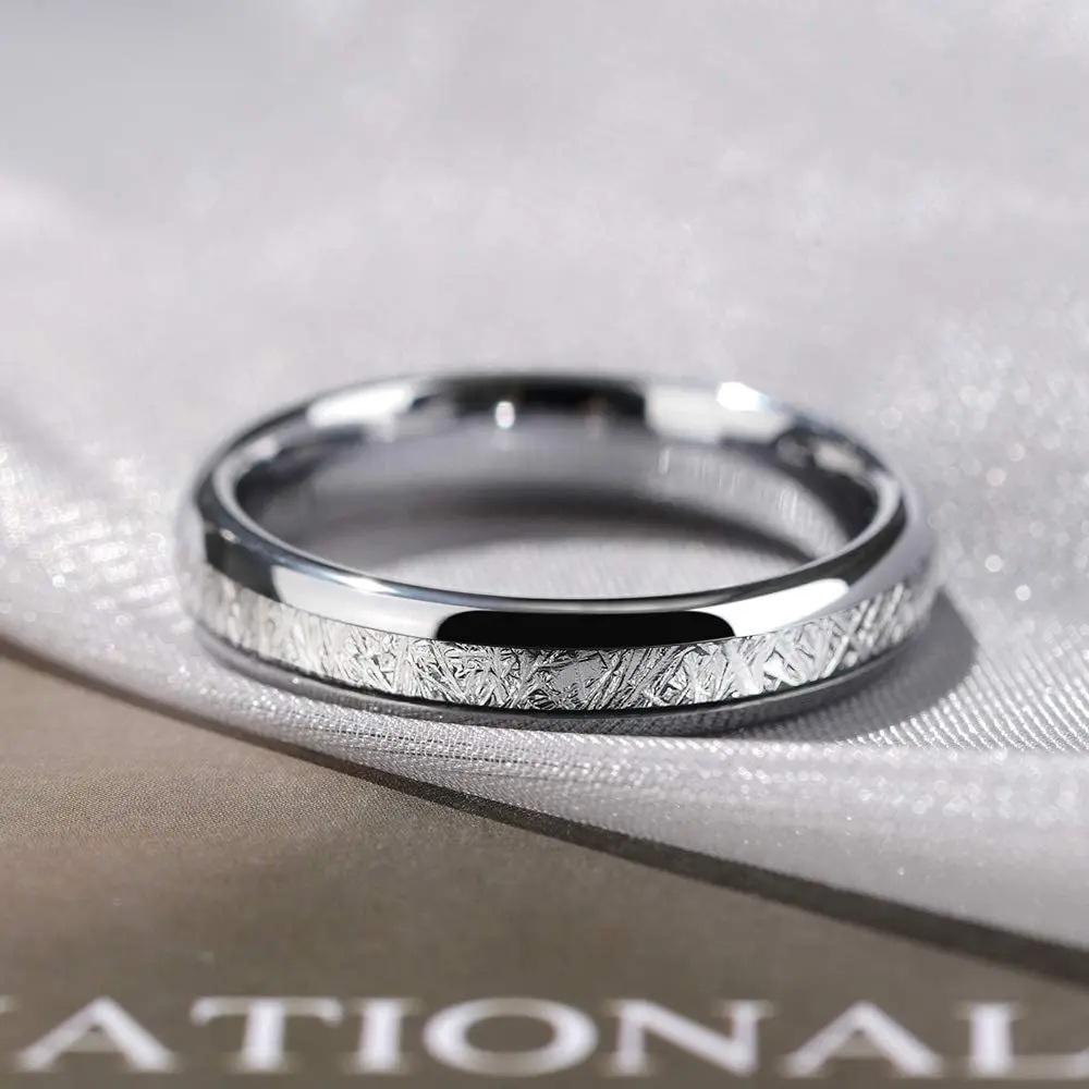 4 мм 8 обручальное кольцо из карбида вольфрама серебряного цвета полированное
