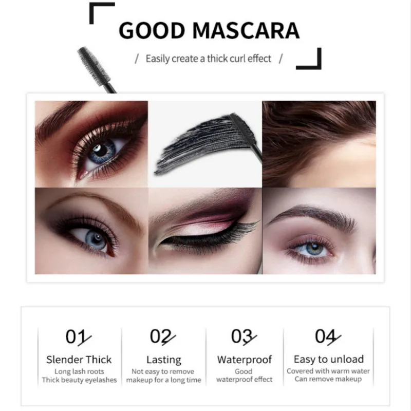 Vibely Mascara 4D Silk Fiber Eyelash Mascara Quick Dry Long Waterproof Curving Eyelashes Extension Mascara Makeup eye Cosmetic 
Vibely Mascara 4D Silk Fiber Eyelash Mascara Quick Dry Long Waterproof Curving Eyelashes Extension Mascara Makeup eye Cosmetic