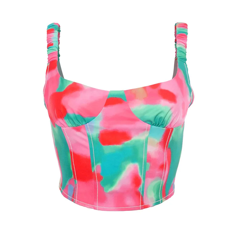 Crop Tank Top Women's Tube Top 2021 Spring Summer Clothes For Women Bustier Fashion Printed Sleeveless Slim Sexy Tanks Camis
Crop Tank Top Women's Tube Top 2021 Spring Summer Clothes For Women Bustier Fashion Printed Sleeveless Slim Sexy Tanks Camis