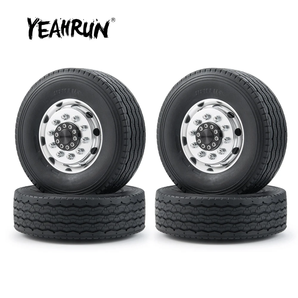 YEAHRUN 4Pcs CNC Metal Alloy Front Wheel Hub Rim + 4Pcs 28mm Width Rubber Tires for 1/14 Tamiya RC Trailer Tractor 8x8 Truck
YEAHRUN 4Pcs CNC Metal Alloy Front Wheel Hub Rim + 4Pcs 28mm Width Rubber Tires for 1/14 Tamiya RC Trailer Tractor 8x8 Truck