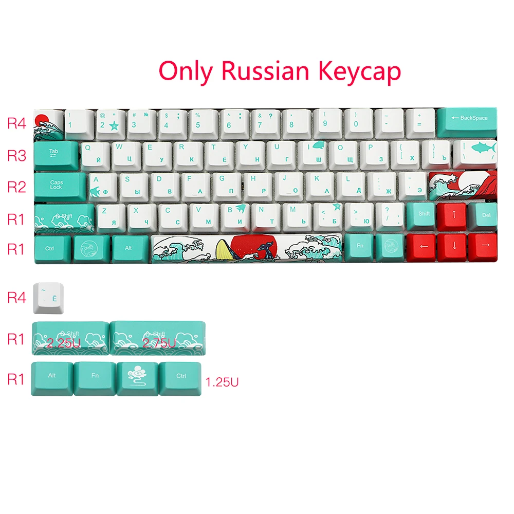 Coral Sea Keycap dz60/poker/GK61/GK64 Dye sublimation pbt Keycap 71 key Korean Japanese Character
Coral Sea Keycap dz60/poker/GK61/GK64 Dye sublimation pbt Keycap 71 key Korean Japanese Character