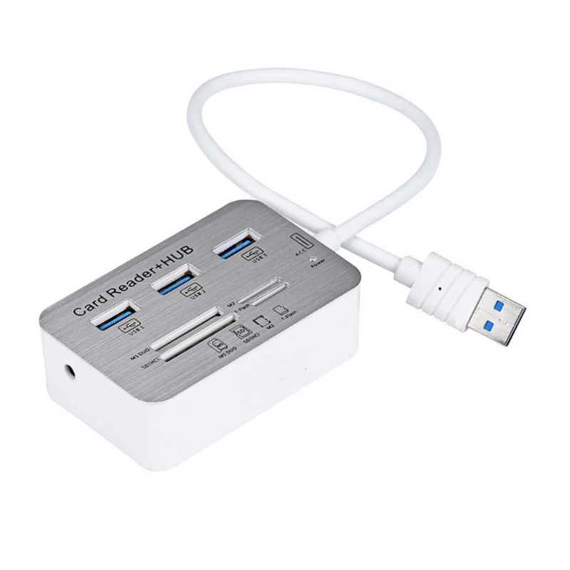 Mini USB 3.0 Hub Card Reader Combo 2in1 High Speed Multi USB Hub with MS/SD/M2/Tf Card SSD 3xUSB Splitter for Laptop
Mini USB 3.0 Hub Card Reader Combo 2in1 High Speed Multi USB Hub with MS/SD/M2/Tf Card SSD 3xUSB Splitter for Laptop