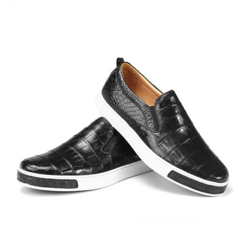 SL Thailand crocodile leather men shoes Male shoes high-grade summer leisure Soft bottom Low help men shoes trend 
SL Thailand crocodile leather men shoes Male shoes high-grade summer leisure Soft bottom Low help men shoes trend