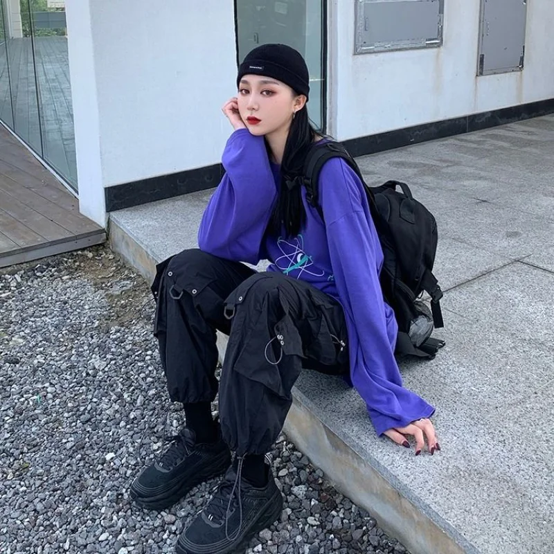 Black High Waist Cargo Pants Women Casual Punk Funny Pants Loose Streetwear Pencil Harajuku Pants Fashion Hip Hop Women Trousers
Black High Waist Cargo Pants Women Casual Punk Funny Pants Loose Streetwear Pencil Harajuku Pants Fashion Hip Hop Women Trousers