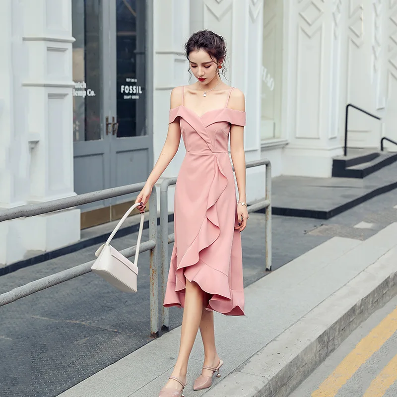 Ruffles Off Shoulder Bodycon Midi Long Dress Women 2021 Summer Sexy Suspender Formal Party Full Dress Club Evening Dress Vestido 
Ruffles Off Shoulder Bodycon Midi Long Dress Women 2021 Summer Sexy Suspender Formal Party Full Dress Club Evening Dress Vestido