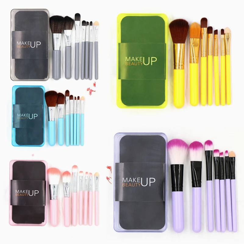 7Pcs Makeup Brush Set High Quality Foundation Powder Eyeshadow Brush with Plastic Boxed Cosmetic Beauty Tool Kit Hot 
7Pcs Makeup Brush Set High Quality Foundation Powder Eyeshadow Brush with Plastic Boxed Cosmetic Beauty Tool Kit Hot