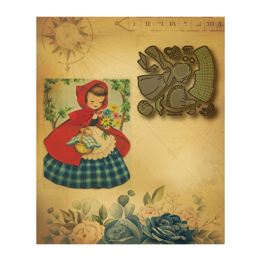 2021 New Cut Die Little Red Riding Hood Apron Girl Flower Died in Scrapbook Metal Cutting Die Greeting Card Decorative Stamp
2021 New Cut Die Little Red Riding Hood Apron Girl Flower Died in Scrapbook Metal Cutting Die Greeting Card Decorative Stamp