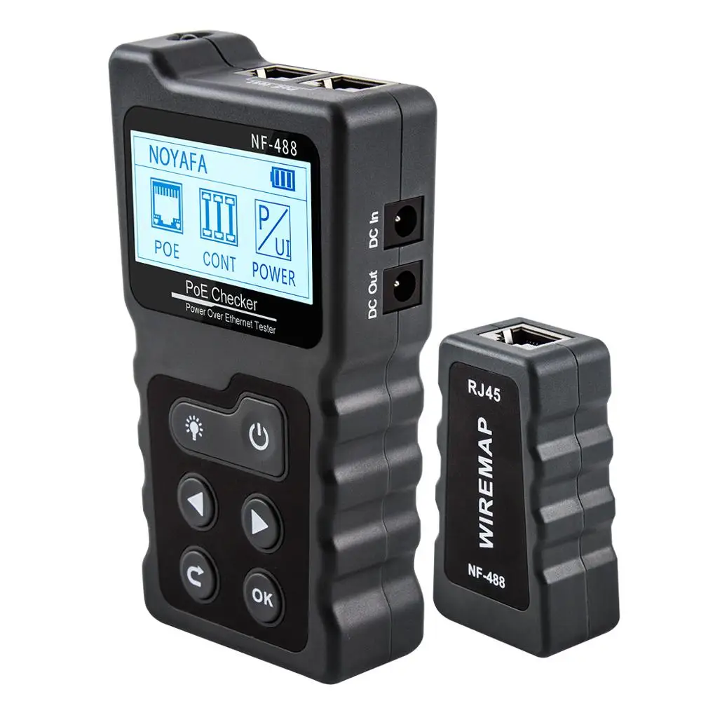 NOYAFA NF-488 LCD Network PoE Checker Over The Ethernet cat5 cat6 Lan Cable Tester Loop Test Tool
NOYAFA NF-488 LCD Network PoE Checker Over The Ethernet cat5 cat6 Lan Cable Tester Loop Test Tool