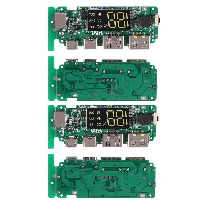 4PC 18650 DIY Dual USB Power Bank Board Charging Board 5V 2.4A Mobile Power Bank Module Lithium Battery Charger Board Protection
4PC 18650 DIY Dual USB Power Bank Board Charging Board 5V 2.4A Mobile Power Bank Module Lithium Battery Charger Board Protection