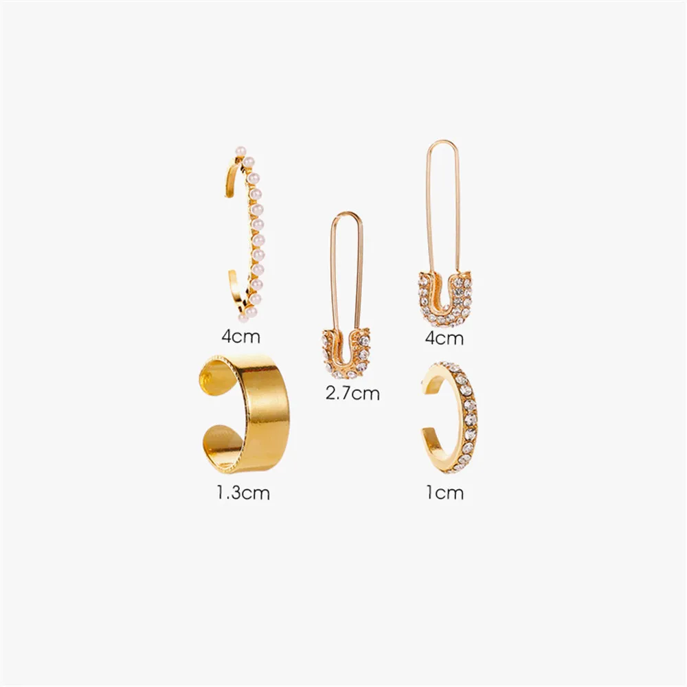 5pcs/set Boho New Gold Metal Ear Cuff Imitation Pearl Ear Clip Creative Pin Earrings Simple Jewlery Stunning Accessories
5pcs/set Boho New Gold Metal Ear Cuff Imitation Pearl Ear Clip Creative Pin Earrings Simple Jewlery Stunning Accessories