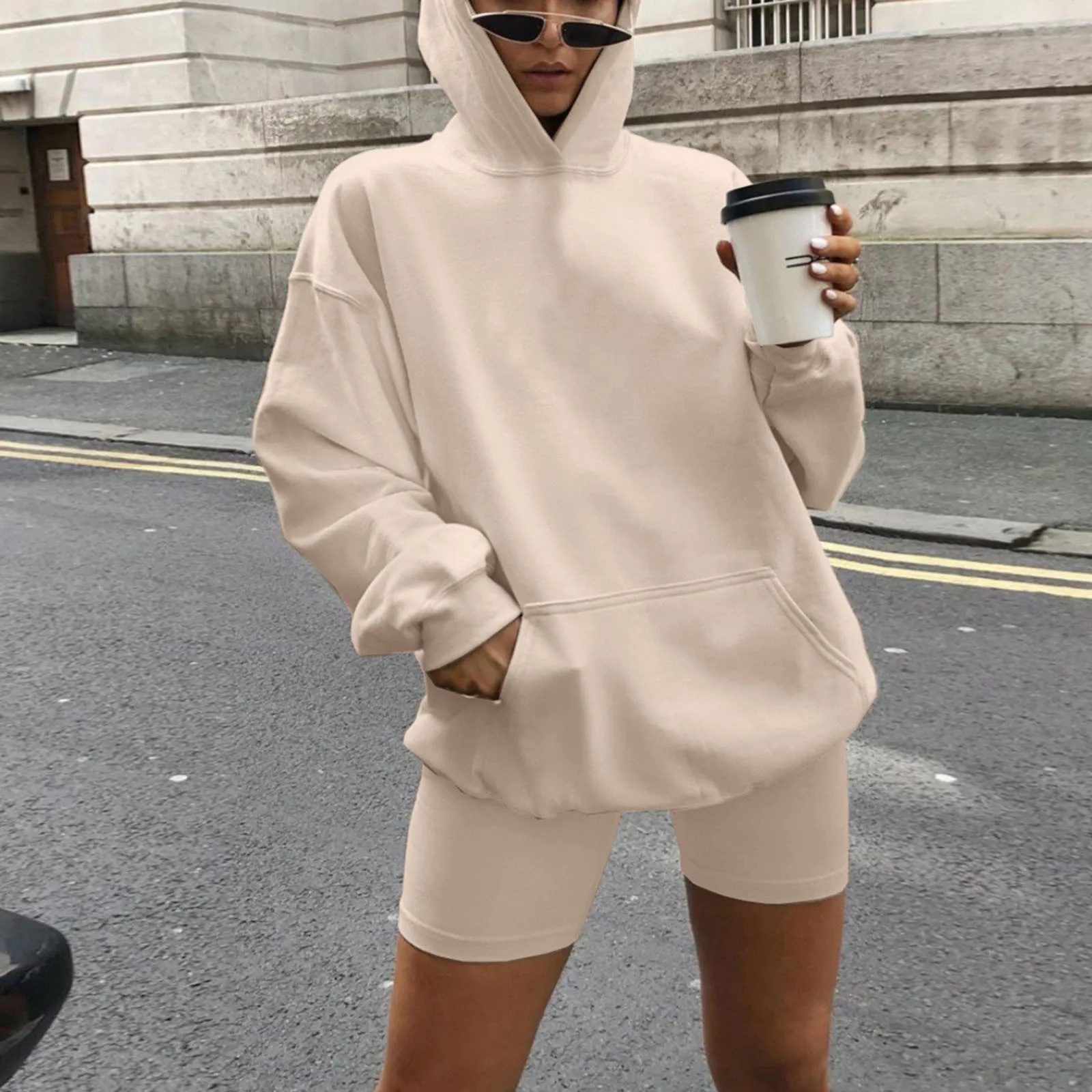 2021 Women's Trouser Suits Summer Women's Casual Solid Color Loose Fitting Sweatshirt Short Sport Two Piece
2021 Women's Trouser Suits Summer Women's Casual Solid Color Loose Fitting Sweatshirt Short Sport Two Piece