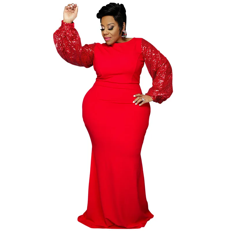 4XL 5XL Plus Size Dresses For Women Sequins Long Sleeve Christmas Party Cut Out Slim Long Elegant Maxi Dress Big Size 3XL
4XL 5XL Plus Size Dresses For Women Sequins Long Sleeve Christmas Party Cut Out Slim Long Elegant Maxi Dress Big Size 3XL