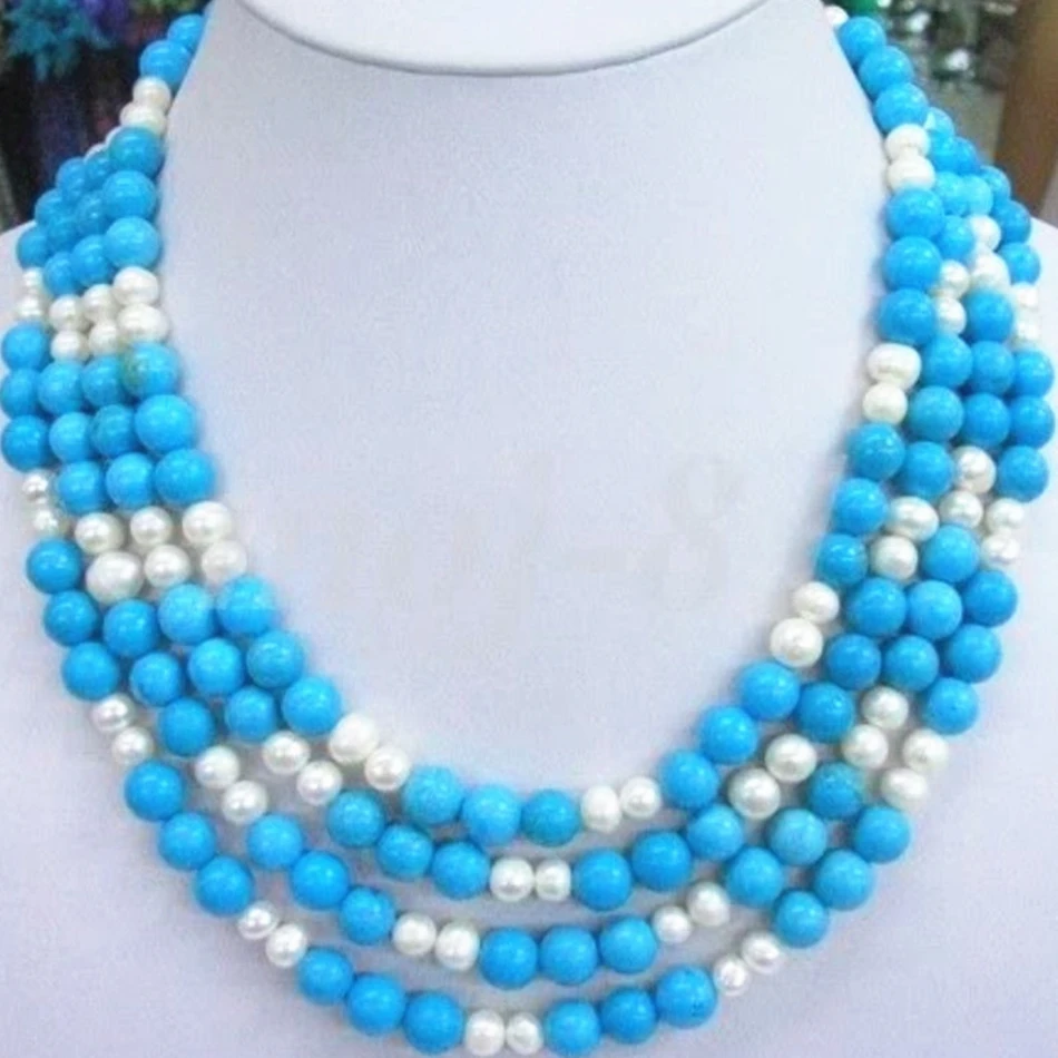4 rows 8mm synthetic calaite natural white pearl 7-8mm round beads elegant necklace women party jewelry gifts 17-20inch MY5260
4 rows 8mm synthetic calaite natural white pearl 7-8mm round beads elegant necklace women party jewelry gifts 17-20inch MY5260
