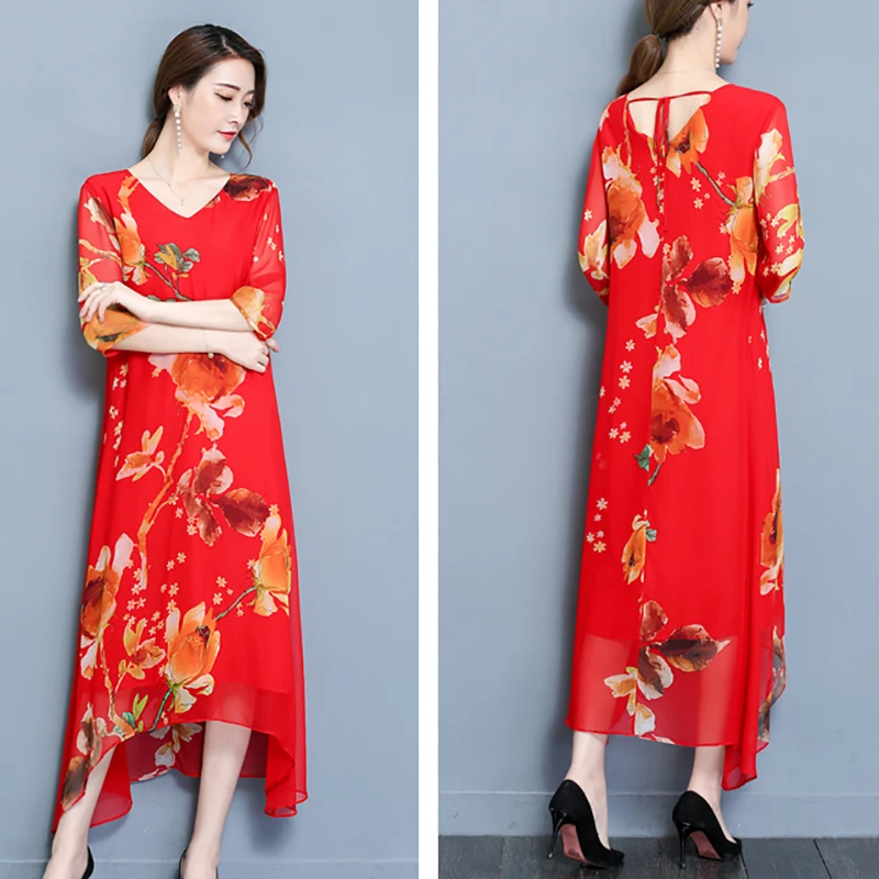 2021 Summer Red Floral Chiffon Mesh Beach Maxi Dress Women Casual Print 3XL Plus Size Midi Dresses Classy Bodycon Party Vestidos
2021 Summer Red Floral Chiffon Mesh Beach Maxi Dress Women Casual Print 3XL Plus Size Midi Dresses Classy Bodycon Party Vestidos