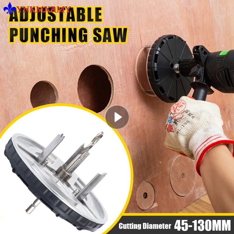 Adjustable Punching Saw Adjustable Cutting Diameter 45-130MM Easy And Fast Hole Opener Smooth Cutting Woodworking Tools Access
Adjustable Punching Saw Adjustable Cutting Diameter 45-130MM Easy And Fast Hole Opener Smooth Cutting Woodworking Tools Access