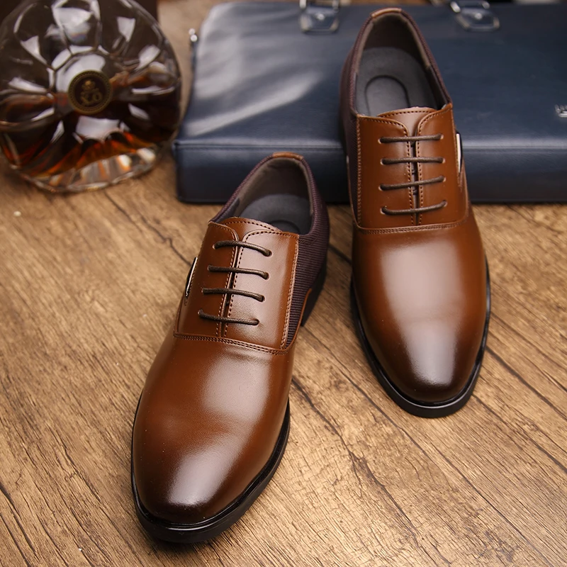 ZSAUAN Big Size Gentleman PU Leather Vintage Men Dress Shoes Lace-up Pointed Toe Men Wedding Oxfords Shoes
ZSAUAN Big Size Gentleman PU Leather Vintage Men Dress Shoes Lace-up Pointed Toe Men Wedding Oxfords Shoes