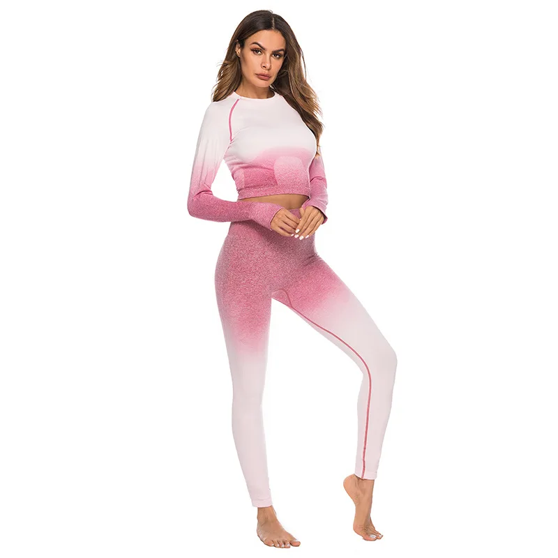 Seamless Yoga Set Gym Suits Running Women Sportswear High Waist Squat proof Fitness Legging Ombre Workout set traCKSUITS
Seamless Yoga Set Gym Suits Running Women Sportswear High Waist Squat proof Fitness Legging Ombre Workout set traCKSUITS