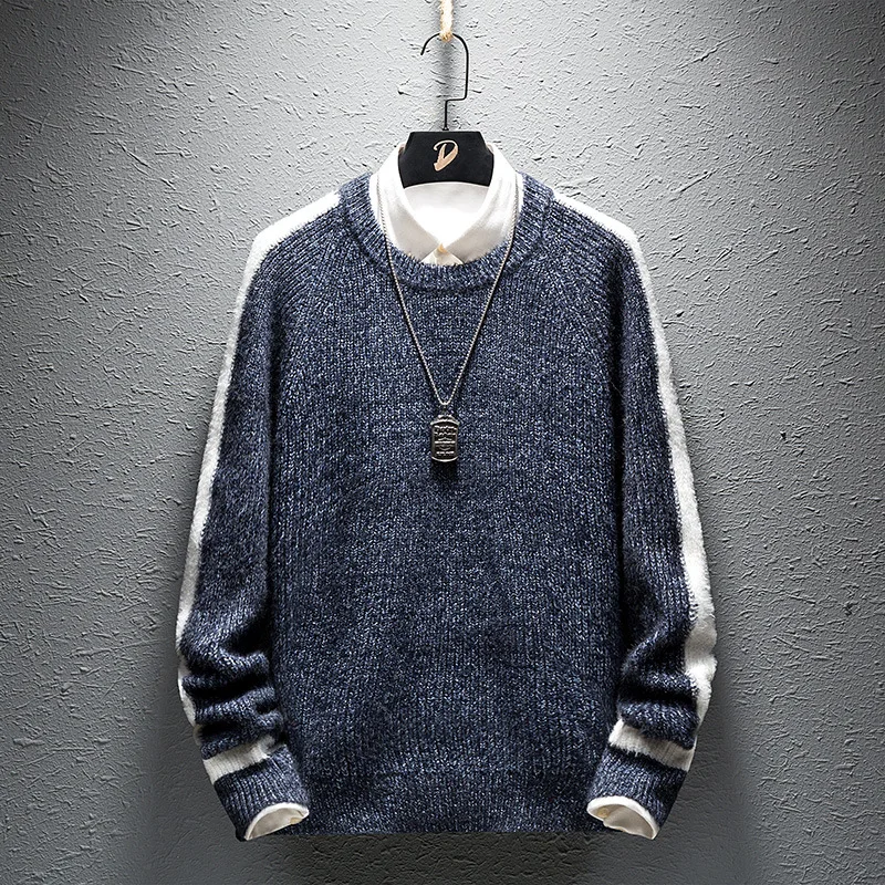 ICPANS Striped Knit Sweaters Autumn Winter Sweater Fashion Long Paragraph Oversized Jumpers Men Women All-match Clothing
ICPANS Striped Knit Sweaters Autumn Winter Sweater Fashion Long Paragraph Oversized Jumpers Men Women All-match Clothing