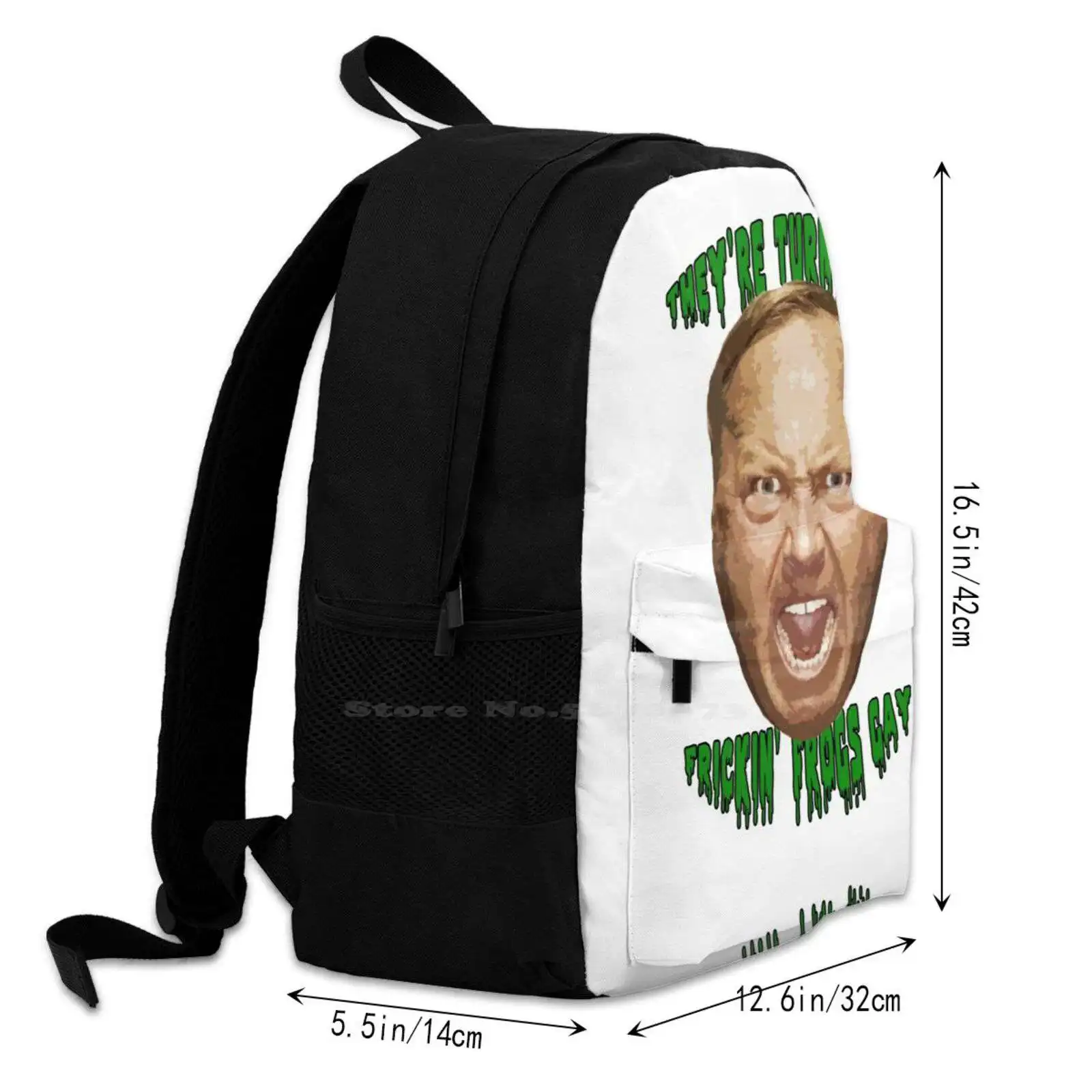 Alex Jones Frogs School Bags For Teenage Girls Laptop Travel Theory | Багаж и сумки