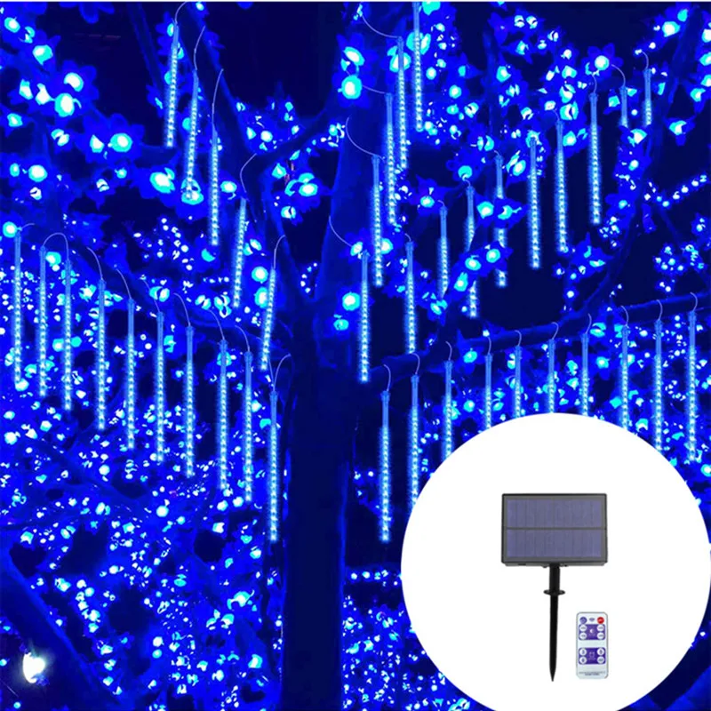 Solar LED Meteor Shower String Lights With Remote Control Waterproof Garden Light 8 Tubes Christmas Wedding Decoration Fairy Lig
Solar LED Meteor Shower String Lights With Remote Control Waterproof Garden Light 8 Tubes Christmas Wedding Decoration Fairy Lig