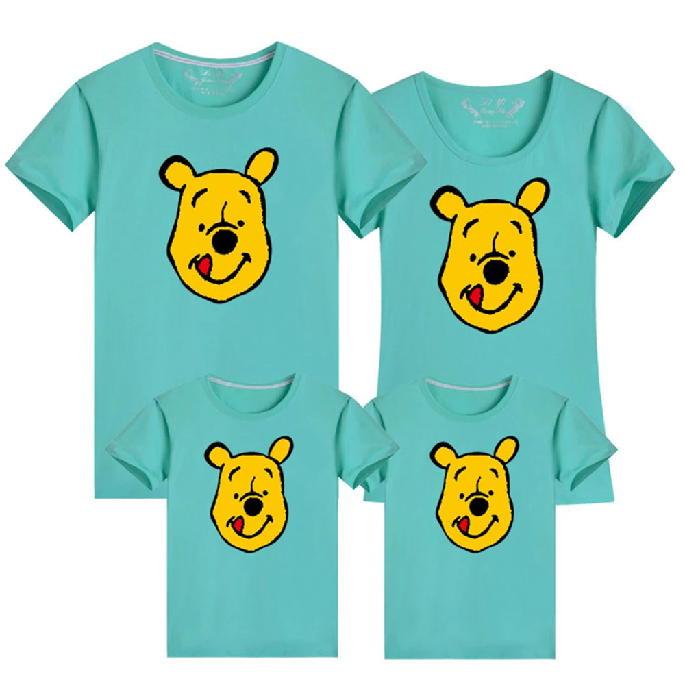 Women Tshirt Summer Family T-shirts Winnie The Pooh Cartoons Cute Printing Short Sleeve Casual Children Clothes Tops Loose
Women Tshirt Summer Family T-shirts Winnie The Pooh Cartoons Cute Printing Short Sleeve Casual Children Clothes Tops Loose