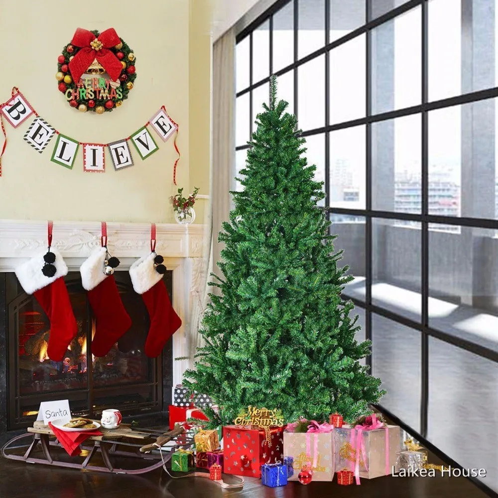 Artificial Christmas Tree Green White Miniature Tree Plastic Xmas Decorations New Year Home Party Decoration 1.5/1.8/2.1/2.4M
Artificial Christmas Tree Green White Miniature Tree Plastic Xmas Decorations New Year Home Party Decoration 1.5/1.8/2.1/2.4M