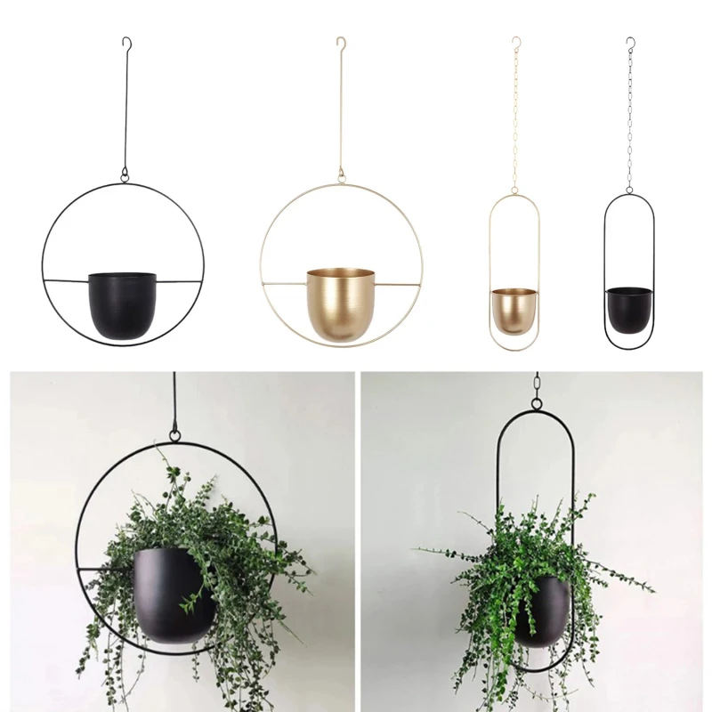Nordic Hanging Metal Iron Plant Flower Pots Holder Garden Balcony Succulent Wall Mount Hanger Swinging Basket Bedroom Decoration
Nordic Hanging Metal Iron Plant Flower Pots Holder Garden Balcony Succulent Wall Mount Hanger Swinging Basket Bedroom Decoration
