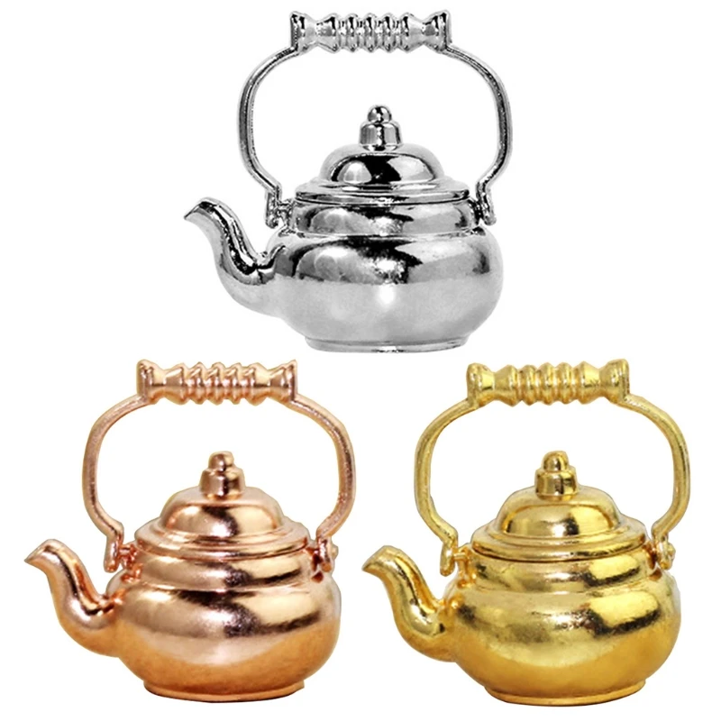 W3JF Mini Dollhouse Silver/Gold/Rose Gold Alloy Teapot 1:12/ 1:6 Scale Dollhouse Toy
W3JF Mini Dollhouse Silver/Gold/Rose Gold Alloy Teapot 1:12/ 1:6 Scale Dollhouse Toy