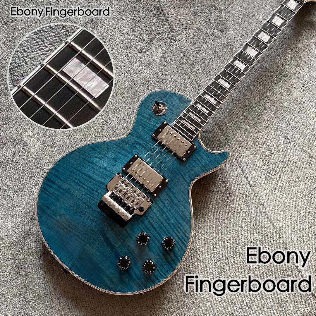 Custom shop.Blue color tiger flame top Electric Guitar.High quality pickups.Ebony fingerboard.Mahogany body
Custom shop.Blue color tiger flame top Electric Guitar.High quality pickups.Ebony fingerboard.Mahogany body
