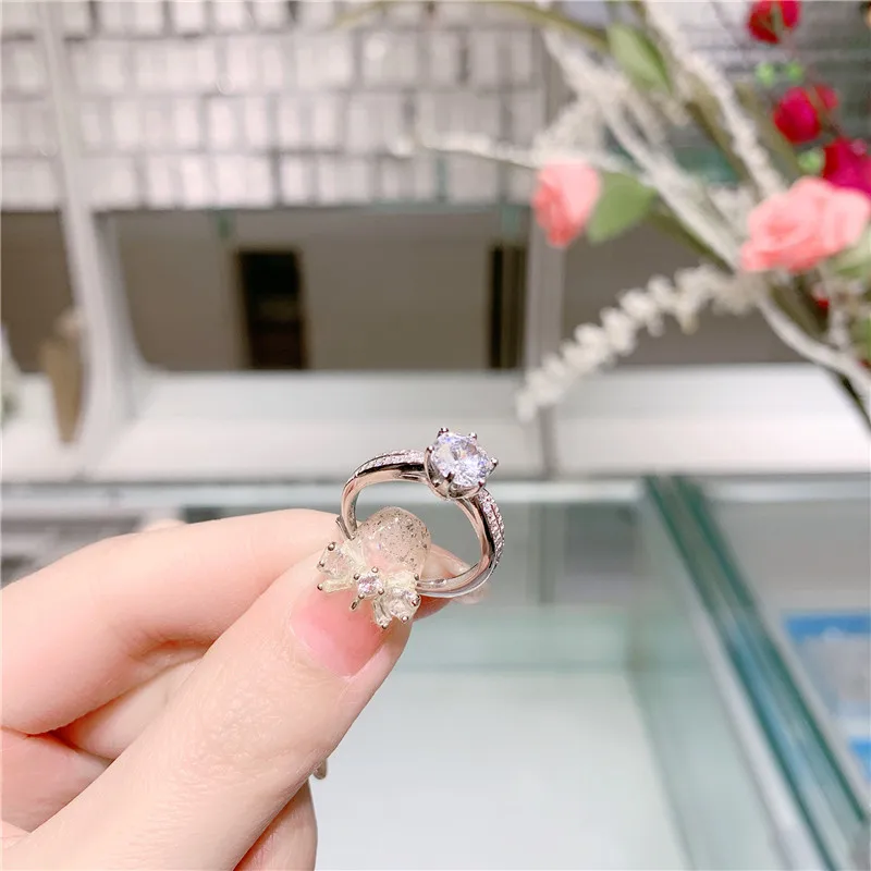 HI MAN 925 Sterling Silver Korean Exquisite Crystal Adjustable Ring Women Temperament Elegant Banquet Gift Jewelry
HI MAN 925 Sterling Silver Korean Exquisite Crystal Adjustable Ring Women Temperament Elegant Banquet Gift Jewelry