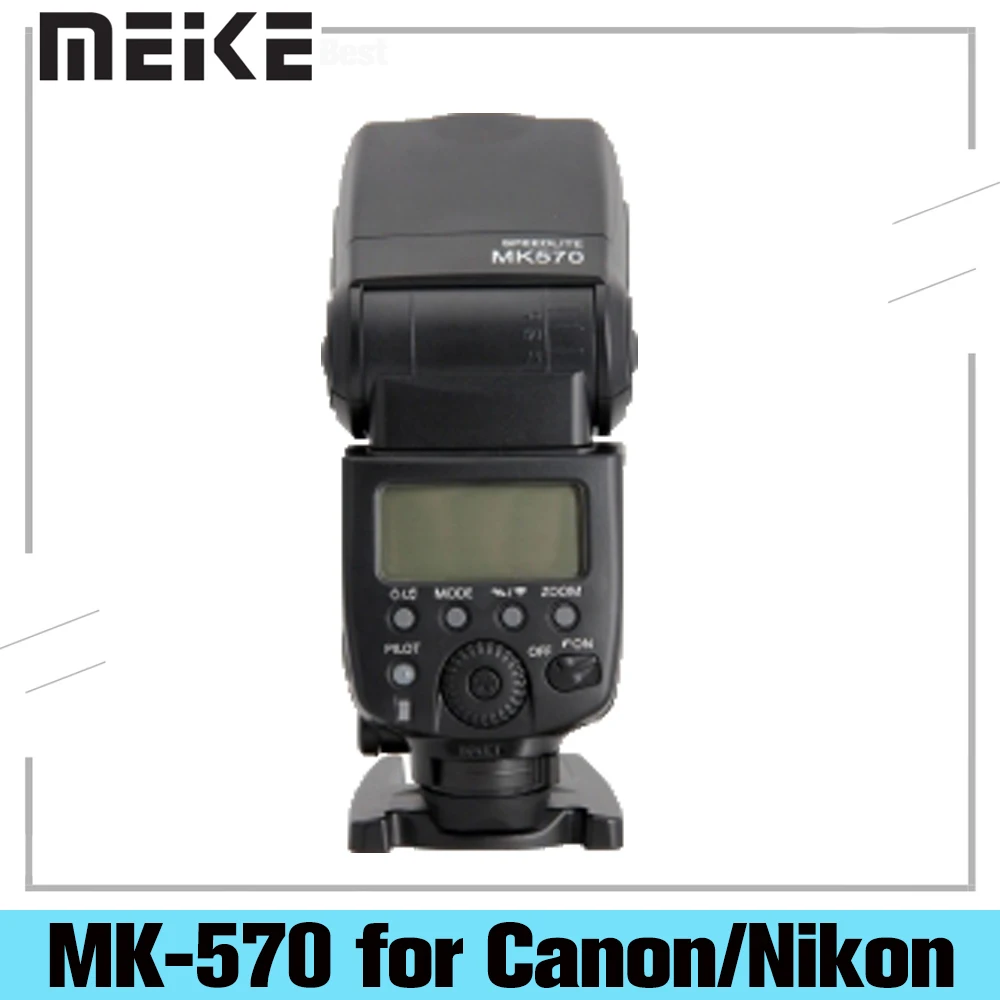 

Meike MK-570 2.4Ghz Wireless sync Flash Speedlite for Nikon for Canon For EOS 5D Mark II III 6D 7D 50D 60D 70D 600D 580EX II