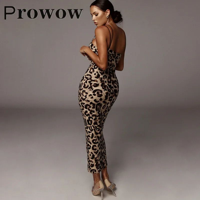 Prowow Women Leopard Long Dress Spring Summer Fashion Camisole Sleeveless V-neck Dress Sexy Medium-length Woman Tight Dresses
Prowow Women Leopard Long Dress Spring Summer Fashion Camisole Sleeveless V-neck Dress Sexy Medium-length Woman Tight Dresses