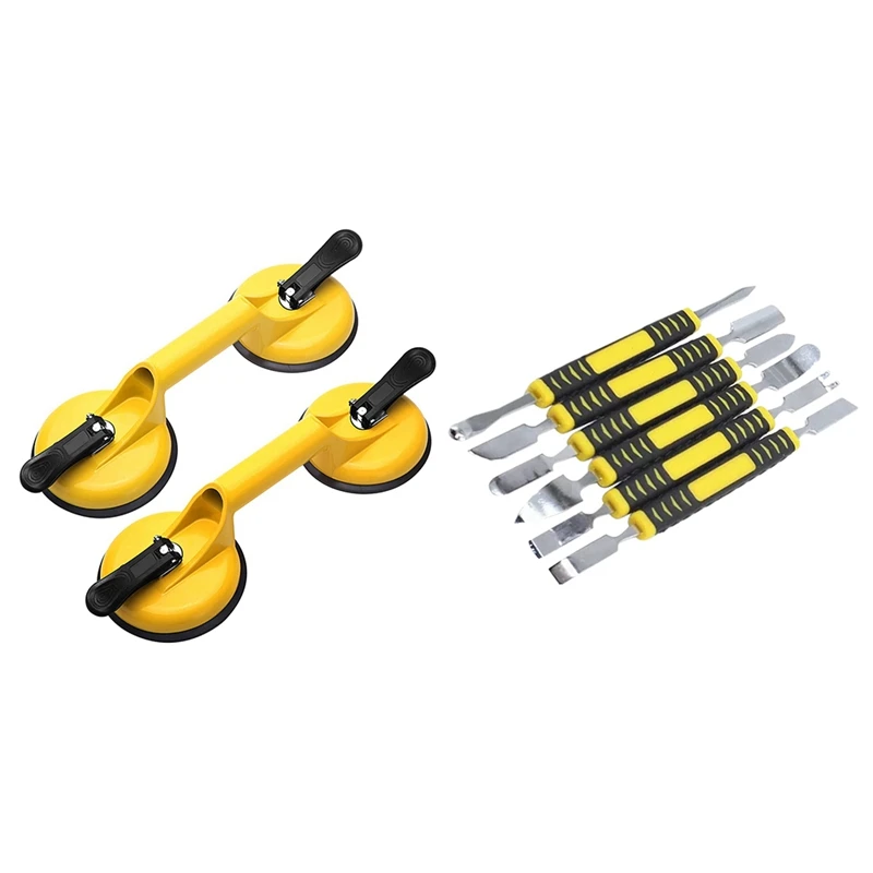 2 Pcs Glass Suction Cups Heavy Duty Aluminum Vacuum Plate & 6 Pcs Double Ended Metal Excavator Set Open Repair Tool Kit
2 Pcs Glass Suction Cups Heavy Duty Aluminum Vacuum Plate & 6 Pcs Double Ended Metal Excavator Set Open Repair Tool Kit