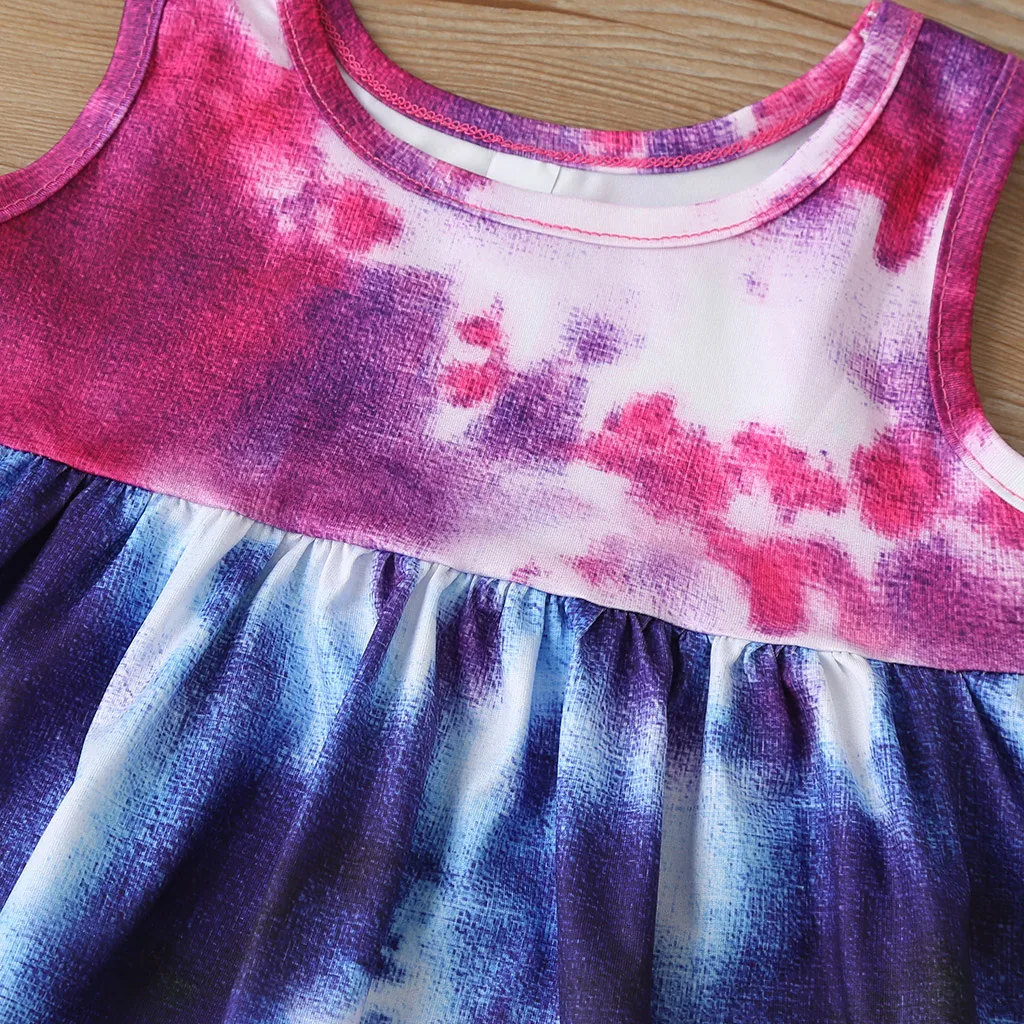 Girls Summer Clothes Little Girls Tie Dye Patchwork Dress Summer Fashion Tie-dye O Neck Children Princess Dresses
Girls Summer Clothes Little Girls Tie Dye Patchwork Dress Summer Fashion Tie-dye O Neck Children Princess Dresses