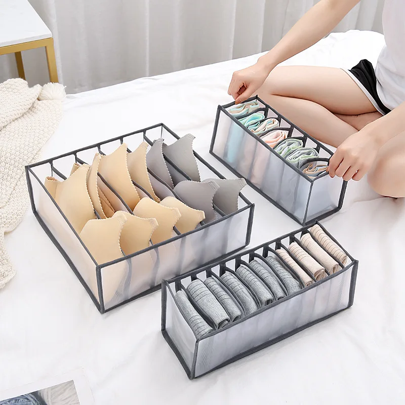 3pcs 6/7/11 grid Underwear Bra Organizer Storage Box Set Foldable Socks Shorts Bra Separated Drawer Closet Organization
3pcs 6/7/11 grid Underwear Bra Organizer Storage Box Set Foldable Socks Shorts Bra Separated Drawer Closet Organization
