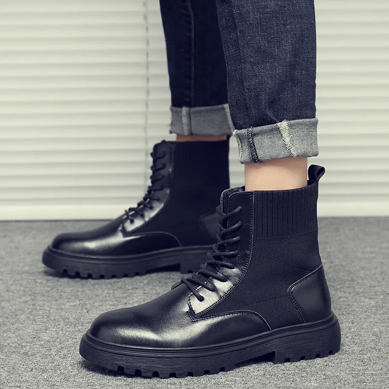 England designer mens casual ankle boots lace-up platform shoes cow leather bottine black ankle botas masculinas botines hombre
England designer mens casual ankle boots lace-up platform shoes cow leather bottine black ankle botas masculinas botines hombre