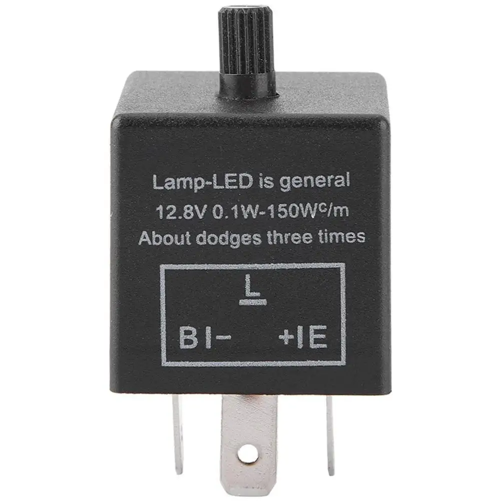 

LED Flasher 12V Adjustable Frequency LED CF14 3 Pin Adjust 12V LED Flasher Relay Car Turn Signal Indicator Blinker Light