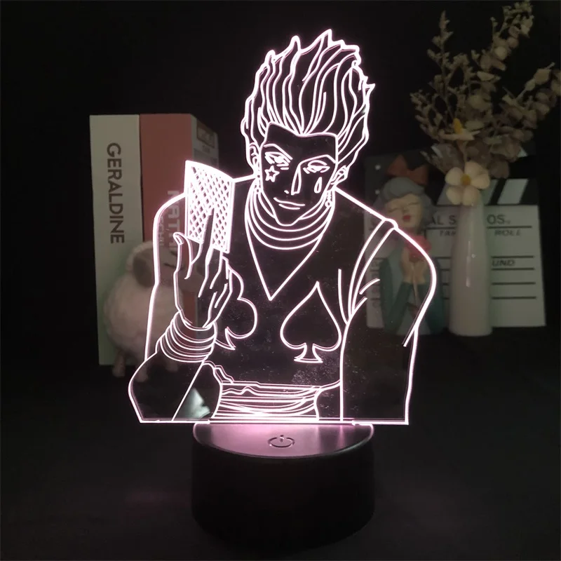 3D Night Light HUNTER HUNTER Hisoka Anime Manga for Bedroom Decor Light Cute Birthday Colorful Gift LED Lamp Kid Lovely Present 
3D Night Light HUNTER HUNTER Hisoka Anime Manga for Bedroom Decor Light Cute Birthday Colorful Gift LED Lamp Kid Lovely Present