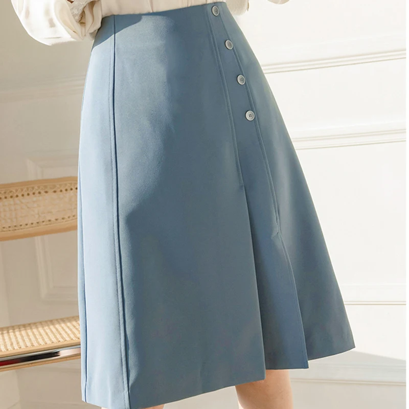 LJSXLS Irregular Button Casual Women High Waist Skirt Knee Length Fashion Office Ladies A Line Skirts Faldas 2021 Autumn Black
LJSXLS Irregular Button Casual Women High Waist Skirt Knee Length Fashion Office Ladies A Line Skirts Faldas 2021 Autumn Black